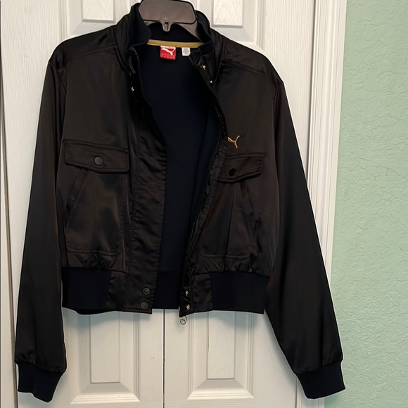 Puma Black Bomber Jacket - Picture 2 of 8